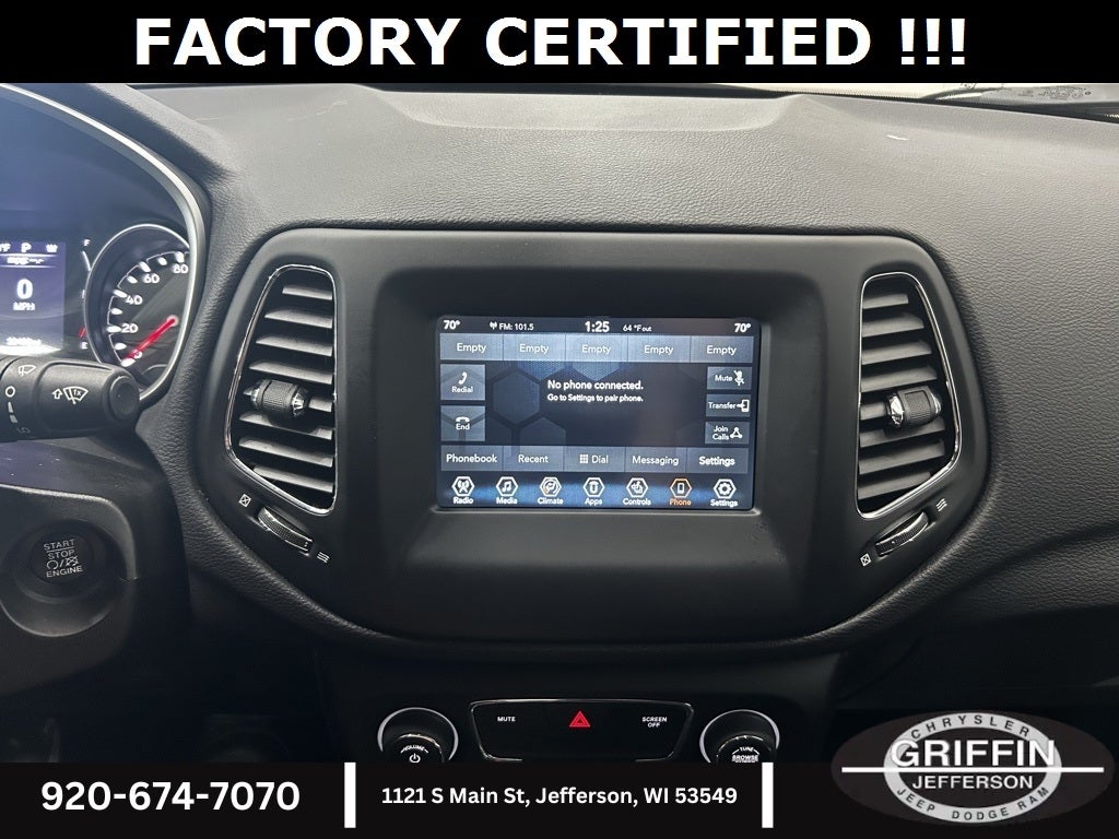 2019 Jeep Compass Latitude FACTORY CERTIFIED !!!